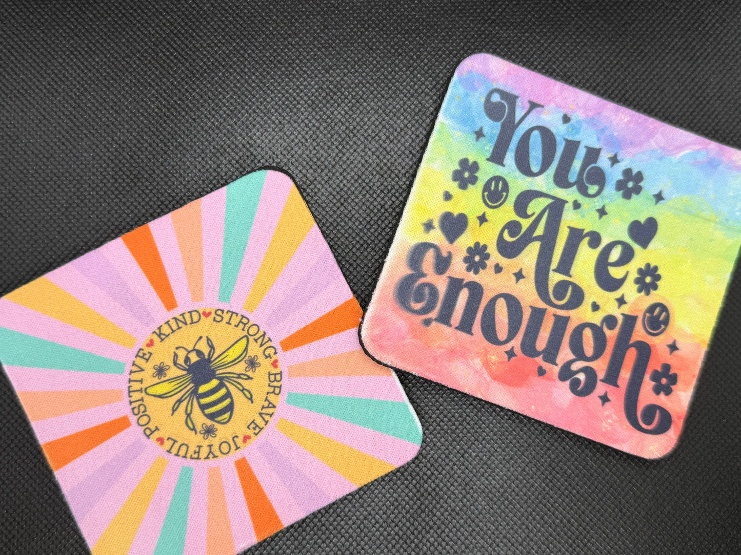 Cushioned Coasters with Character