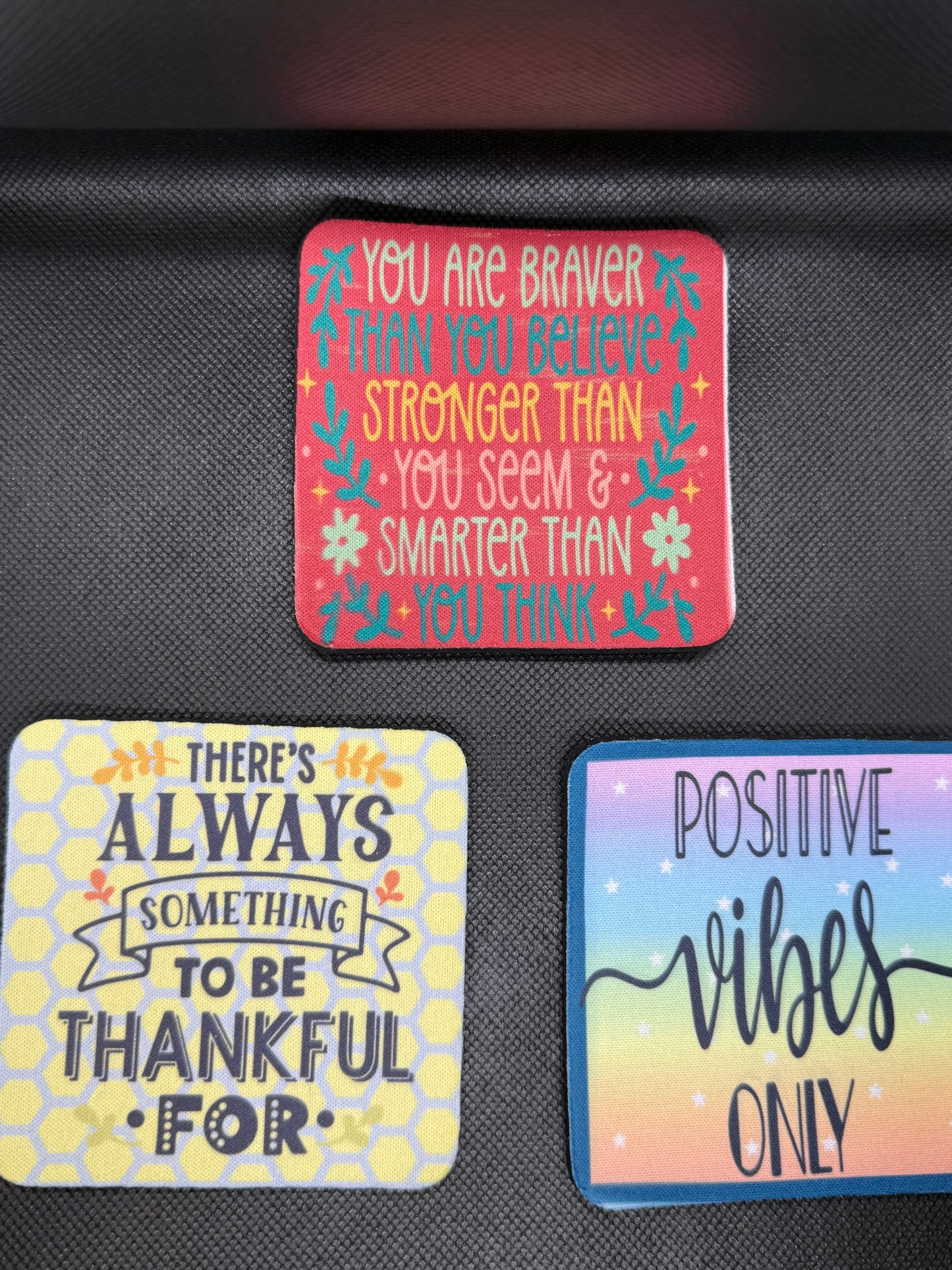 Cushioned Coasters with Character